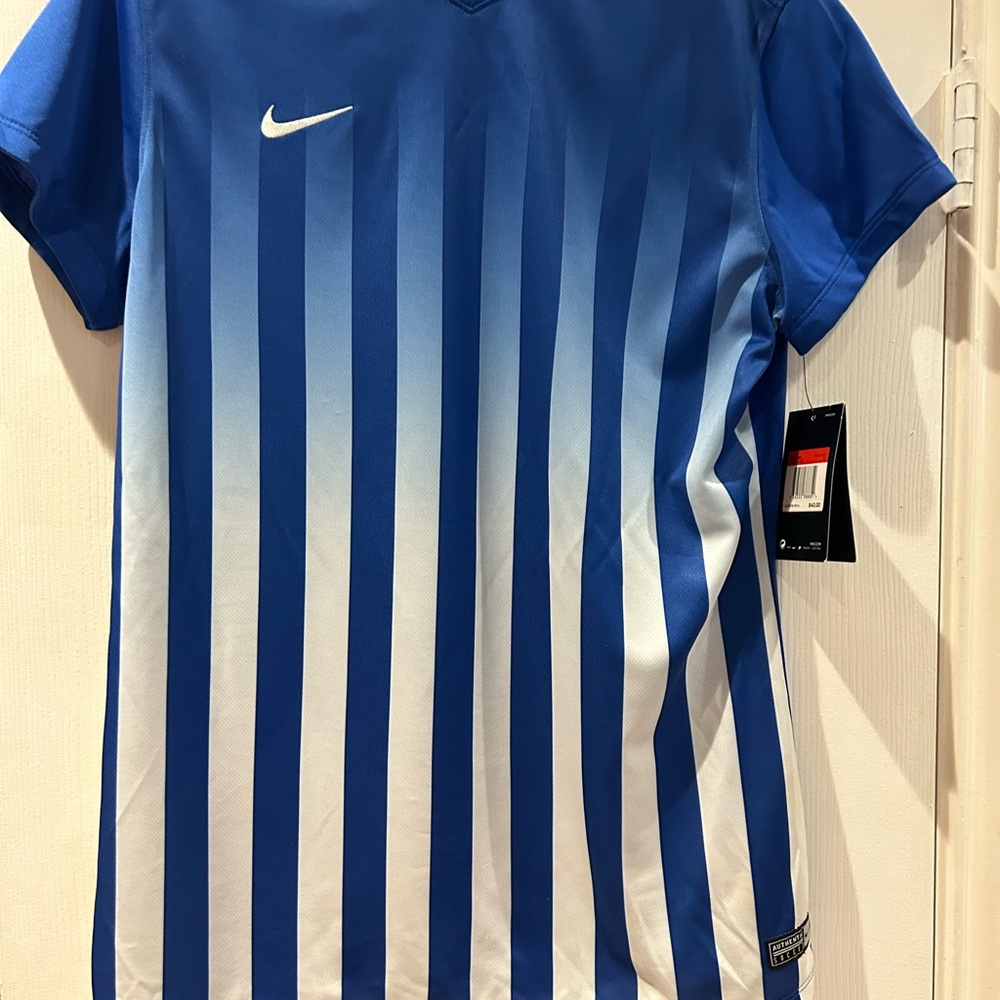 Nike Women's Blue and White Jersey